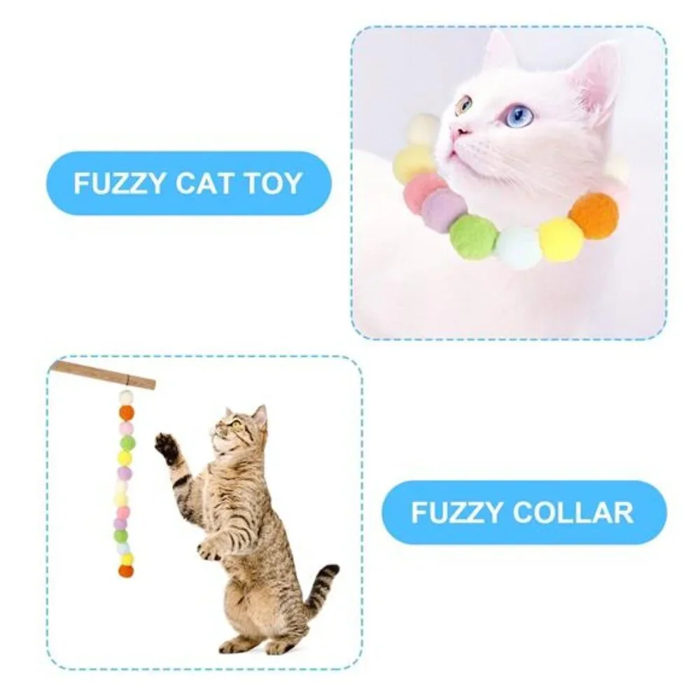 2 Pack Cat Toy Plush Ball Launcher Gun, Plush Ball Shooting Gun